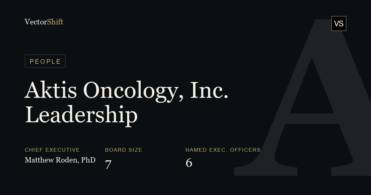 Aktis Oncology, Inc. leadership & board