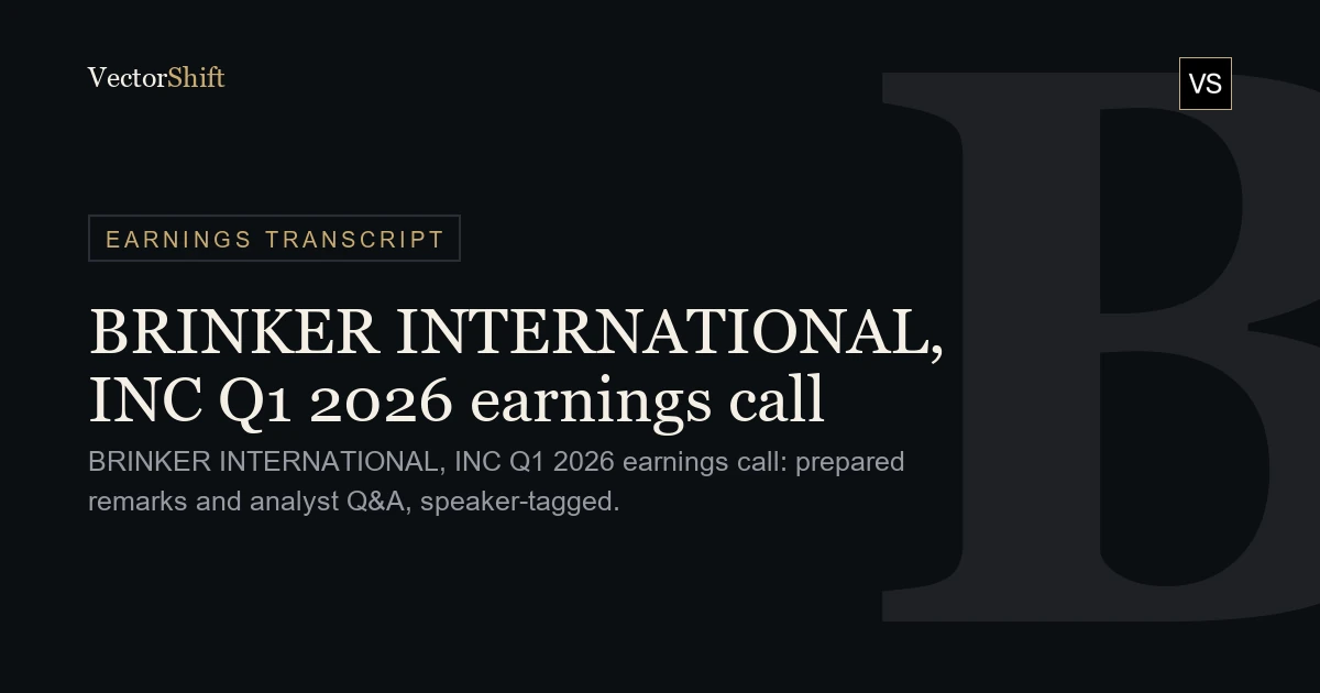 Brinker International, Inc. Q1 2026 earnings call
