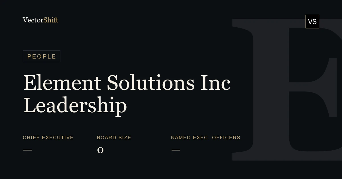 Element Solutions Inc. leadership & board