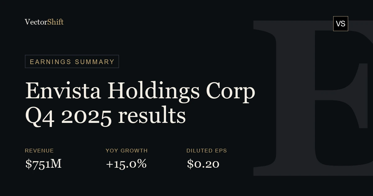 Envista Holdings Corp. Q4 2025 earnings summary