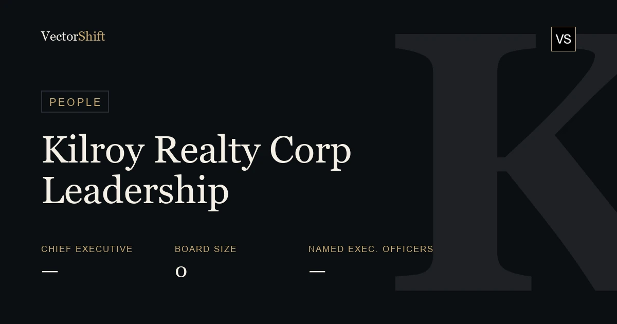 Kilroy Realty Corporation leadership & board