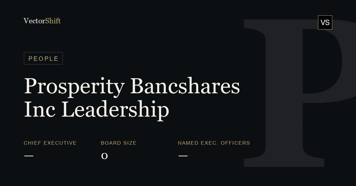 Prosperity Bancshares, Inc. leadership & board