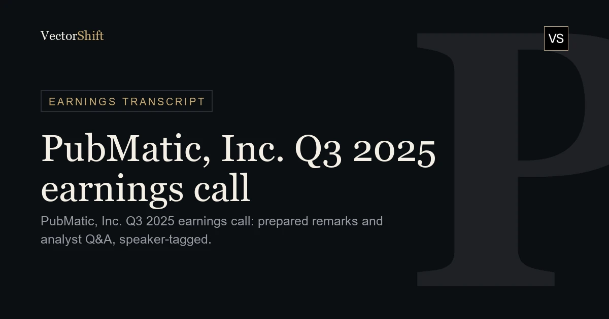 PubMatic, Inc. Q3 2025 earnings call