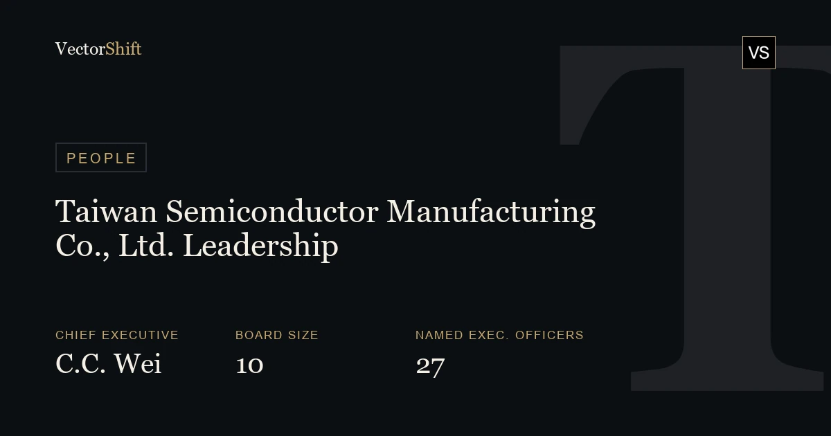 Taiwan Semiconductor Manufacturing Company Limited leadership & board