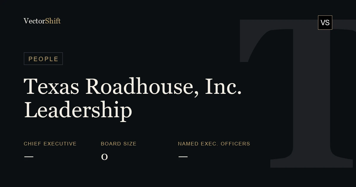 Texas Roadhouse, Inc. leadership & board