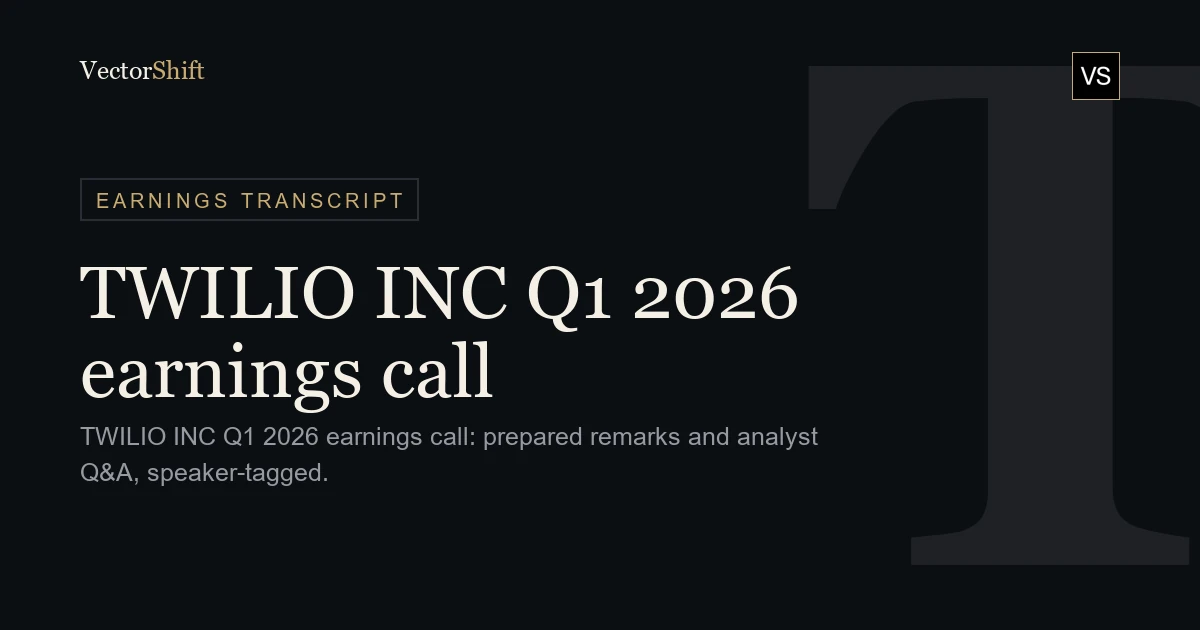 Twilio Inc. Q1 2026 earnings call