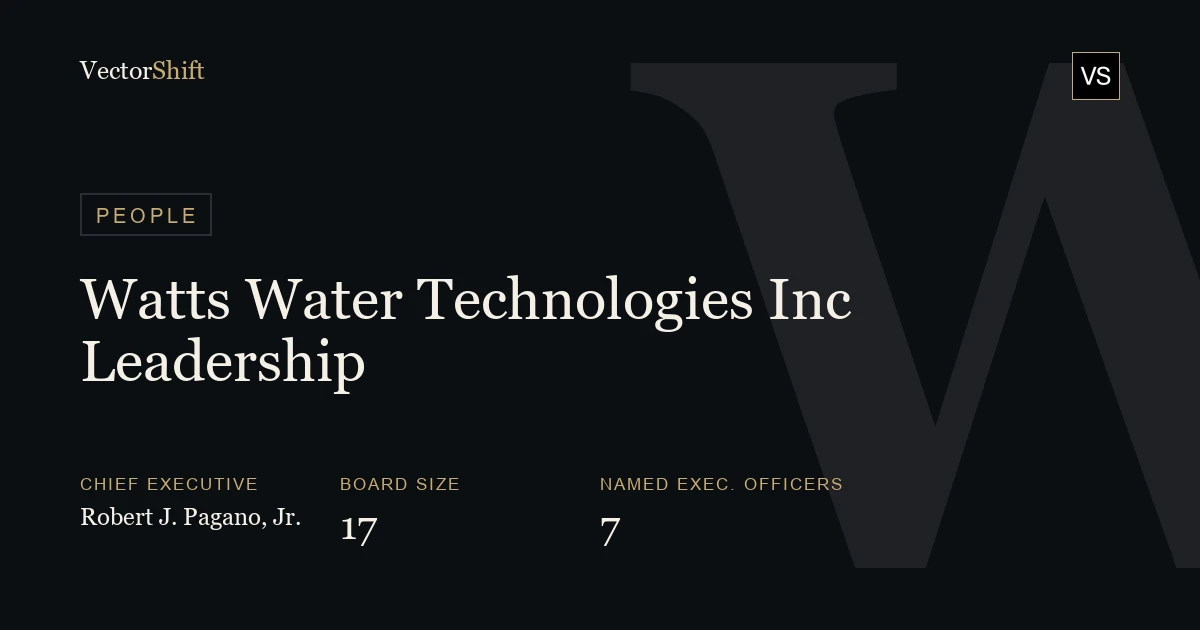Watts Water Technologies Inc. leadership & board
