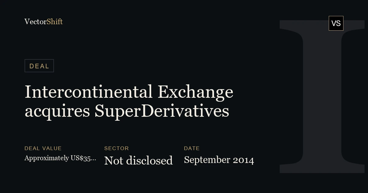Intercontinental Exchange acquires SuperDerivatives (2014)