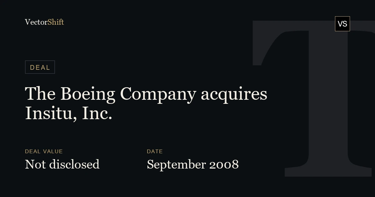 The Boeing Company acquires Insitu, Inc. (2008)